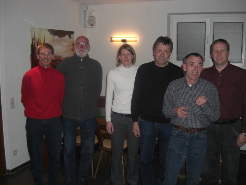 Bernhard Müller (Schiedsrichterwart), Alfred Pruhs (2. Vorsitzender), Dagmar Bruns (Geschäftsführerin), Klaus-Dieter Ebbeler (1. Vorsitzender), Klaus Hunz (Jugendwart), Christian Allrogge (Kassenwart) kreistag2010